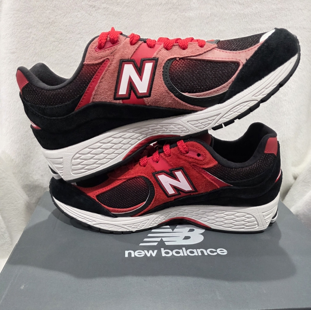 New Balance Red & Black Athletic Sneakers
